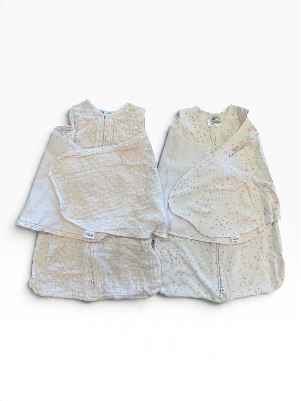 Halo SleepSack Swaddle Newborn Baby Wearable Blanket, 2 Pack